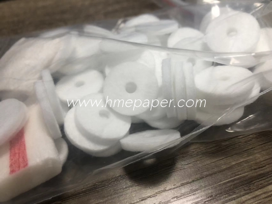 comprare Filtro assorbente di polpa di cotone bianco tessuto adesivo legato elemento circolare di filtro dell'aria online manufacture